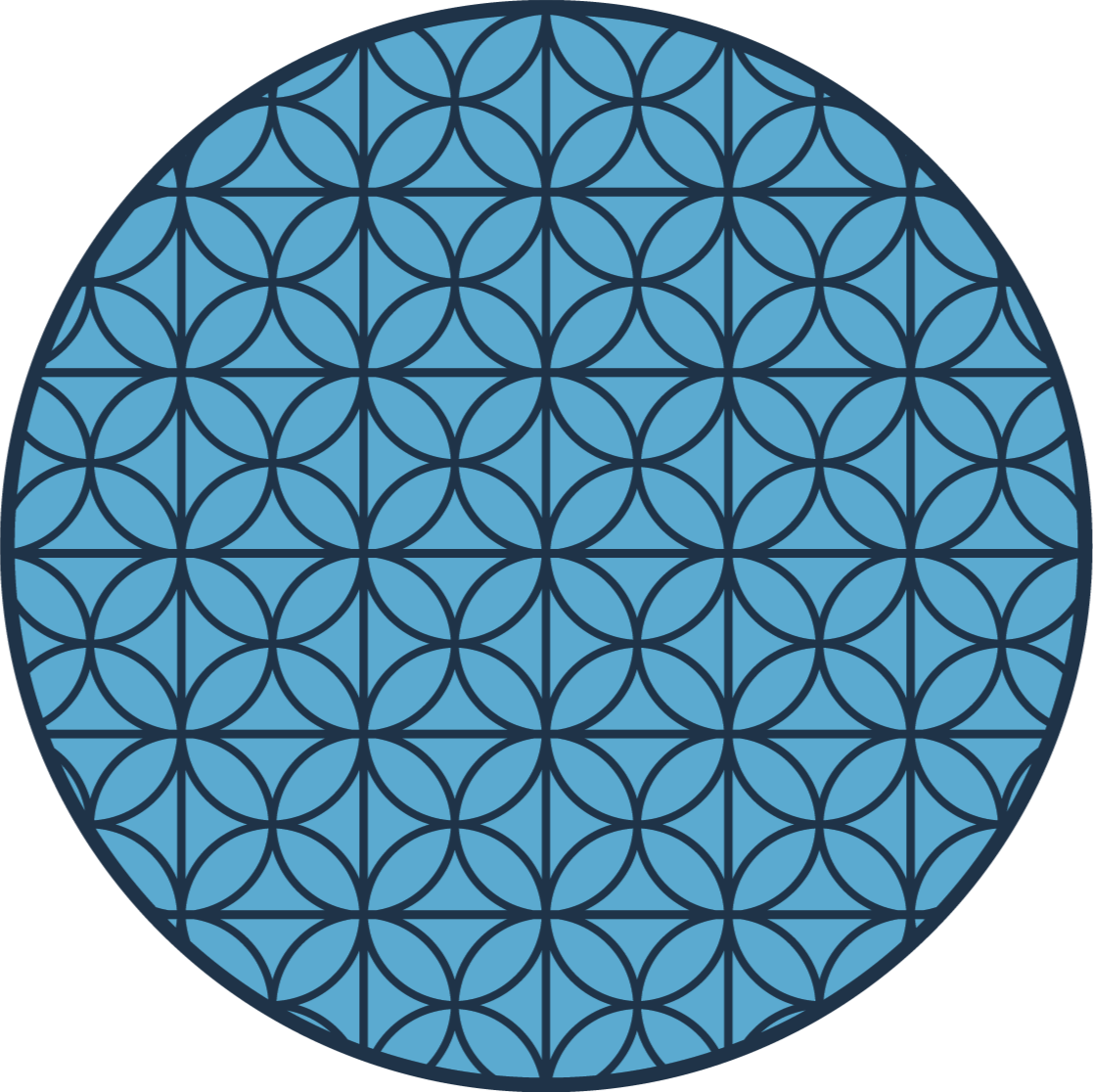 Alfombra vinílica geométrica geométrico circular - TenVinilo