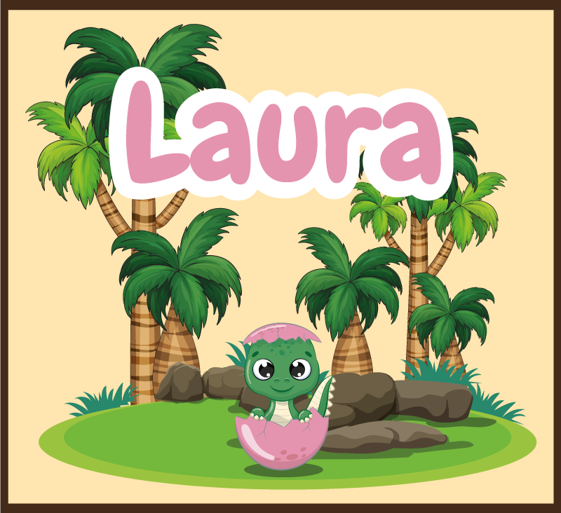 Alfombra vinílica personalizable escena de dinosaurios - TenVinilo