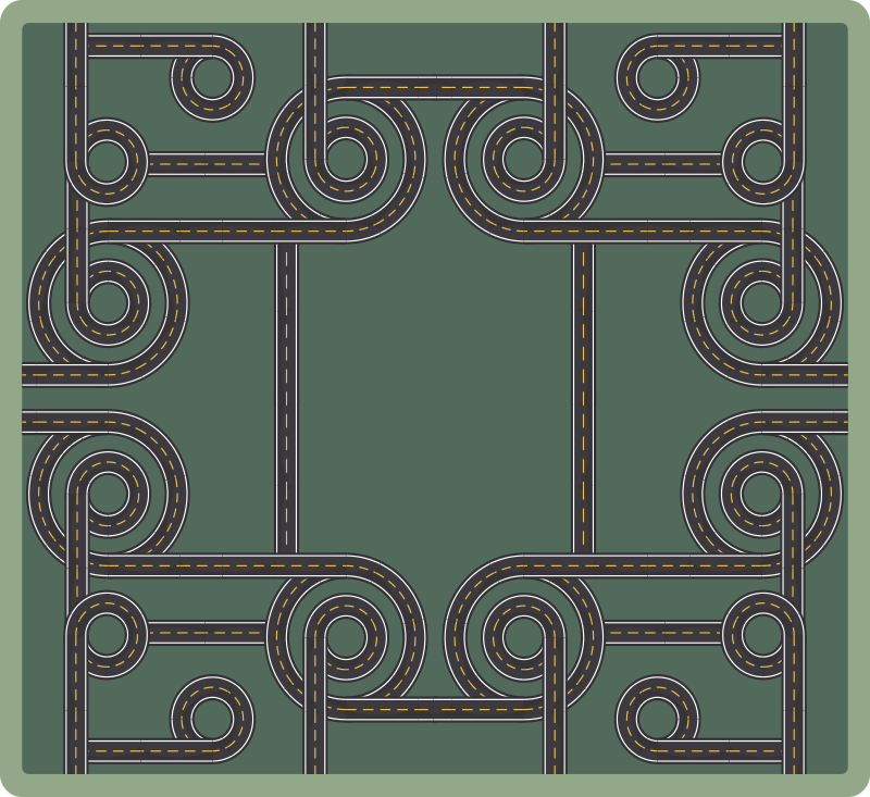 Alfombra de vinilo infantil Tapete de carretera para niños - TenVinilo