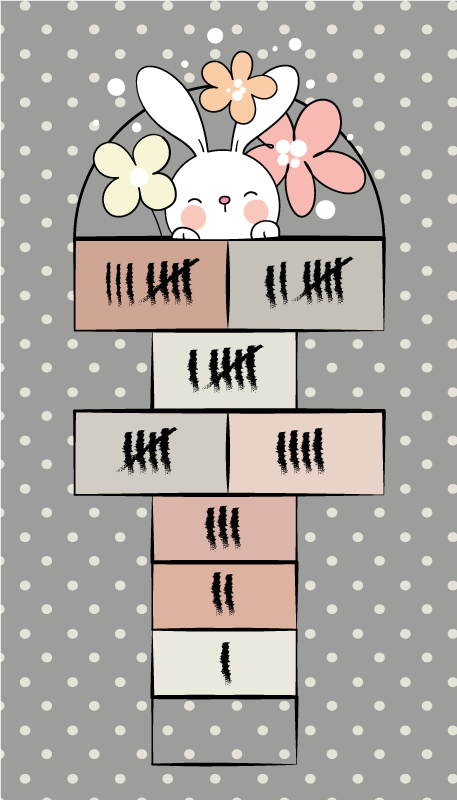 Alfombra vinílica bebé juego de rayuela - TenVinilo