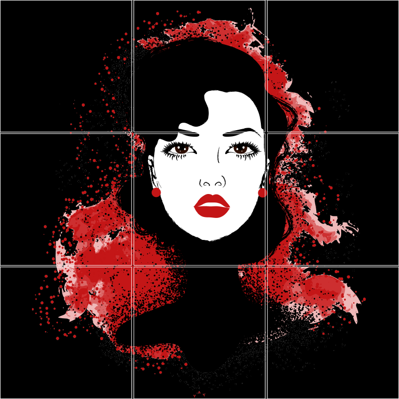 Alfombras vinílica salón de mujer moderna - TenVinilo