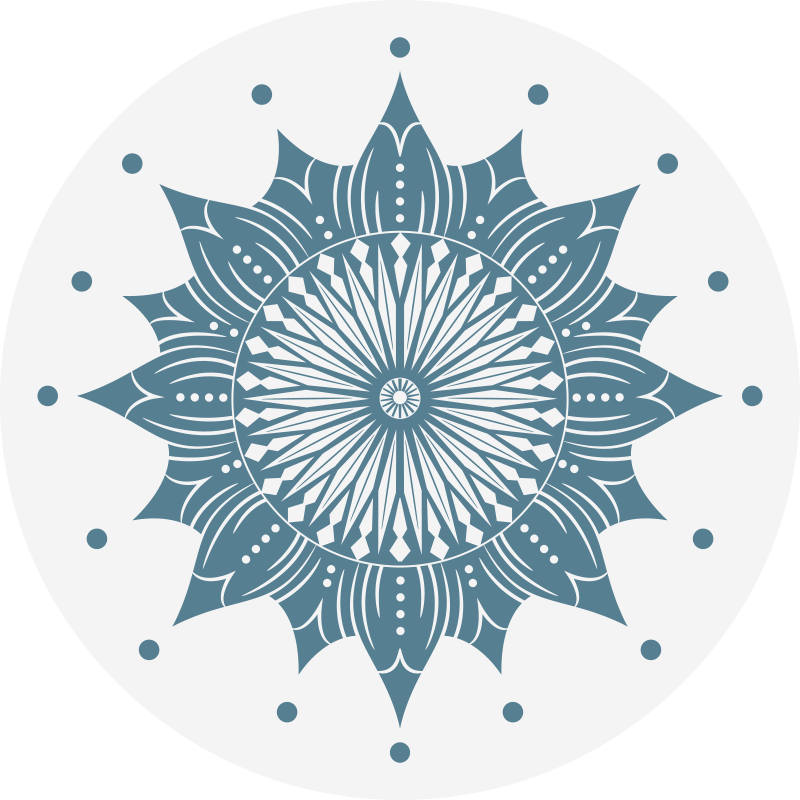 Alfombra vinílica mandala mandala floral intrincado - TenVinilo