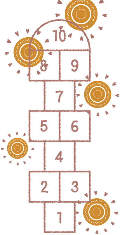 Alfombra vinílica juegos parque infantil de rayuela - TenVinilo