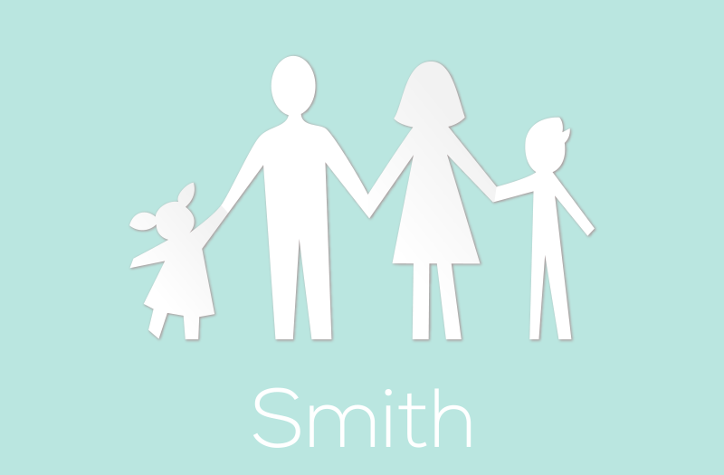 Alfombra vinílica con nombre Miembros de la familia con nombre - TenVinilo