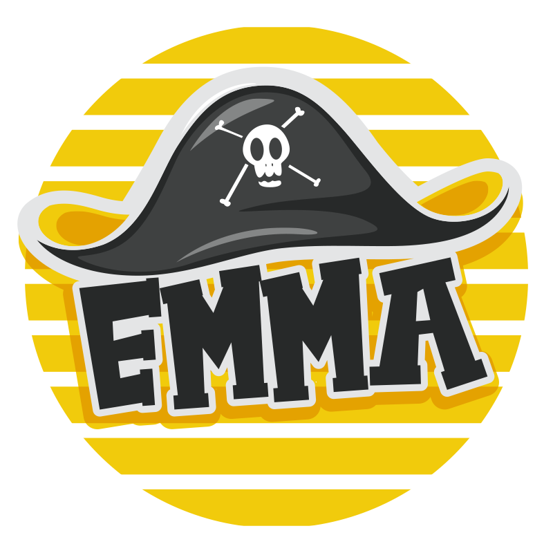 Alfombra vinílica personalizable temática pirata - TenVinilo