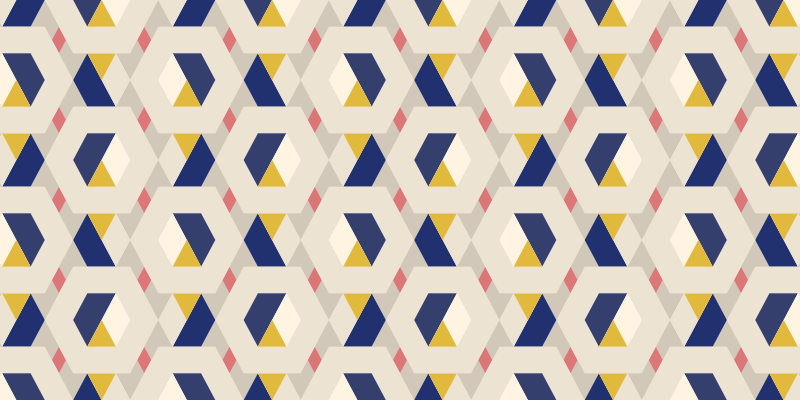 Alfombra vinílica moderna motivo geométrico hexagonal - TenVinilo