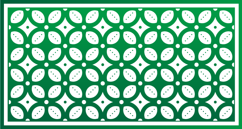 Alfombra vinílica cocina motivo geométrico de hojas - TenVinilo