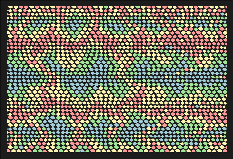 Alfombra vinílica textura patrón de círculos coloridos - TenVinilo