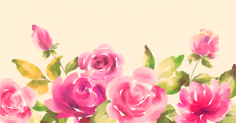 Alfombra vinílica flores diseño floral rosa - TenVinilo