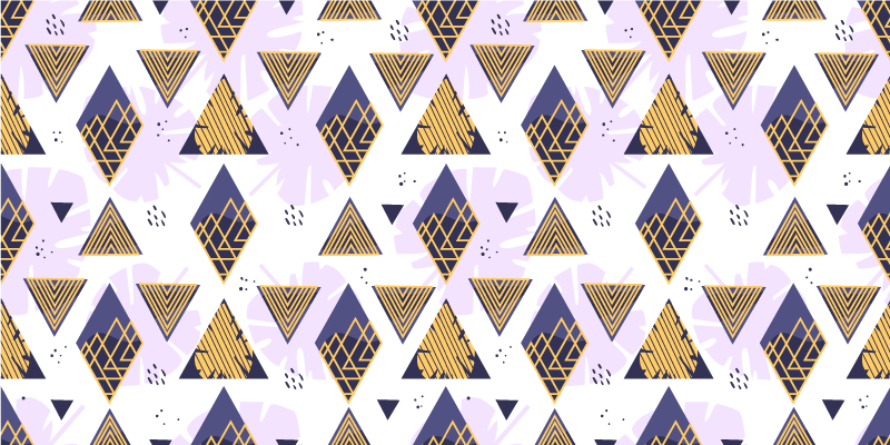 Alfombra vinílica geométrica motivo de mármol triangular - TenVinilo