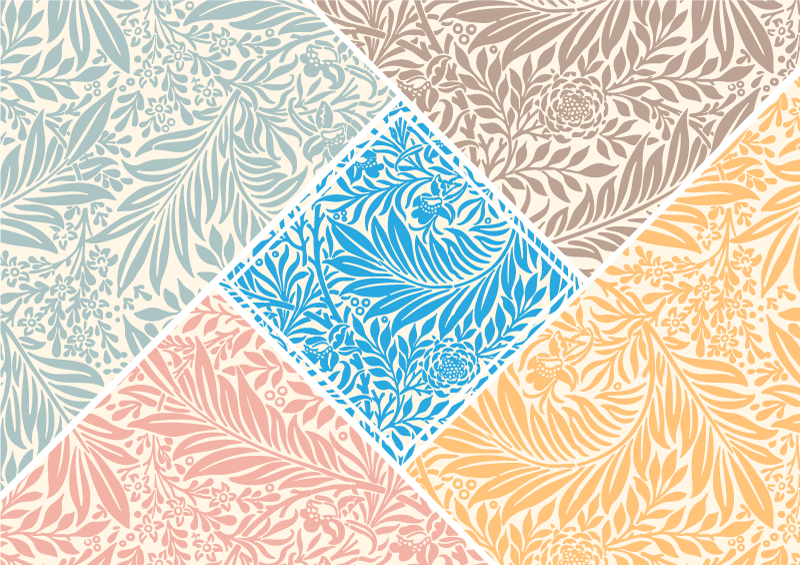 Alfombra vinílica cocina diseño de patchwork floral - TenVinilo