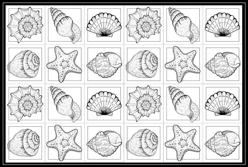 Aflombra vinílica animales Vida marina y conchas marinas - TenVinilo