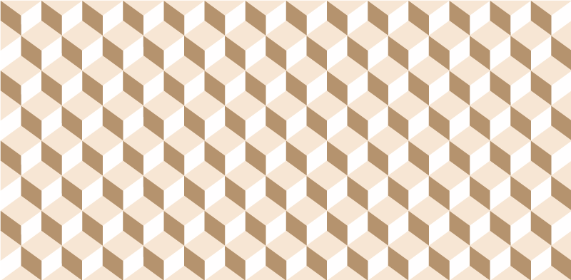 Alfombra vinílica cocina patrón de panal cúbico - TenVinilo