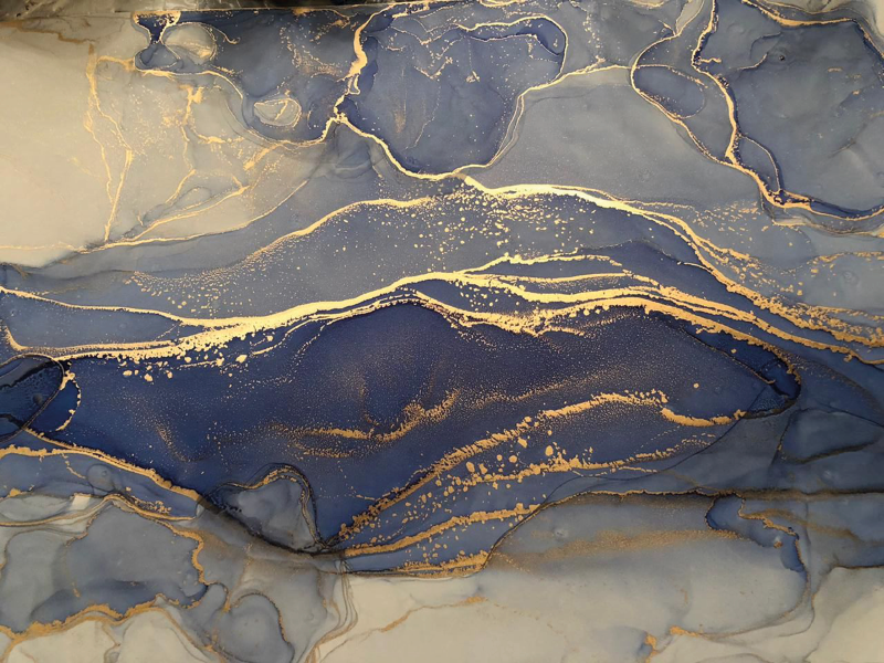 Alfombra vinílica textura piedra Roca azul marino - TenVinilo