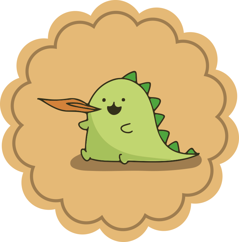 Alfombra vinílica infantil personaje de dibujos verde - TenVinilo