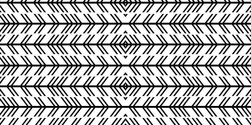 Alfombra vinilo nórdica flechas blanca y negra - TenVinilo