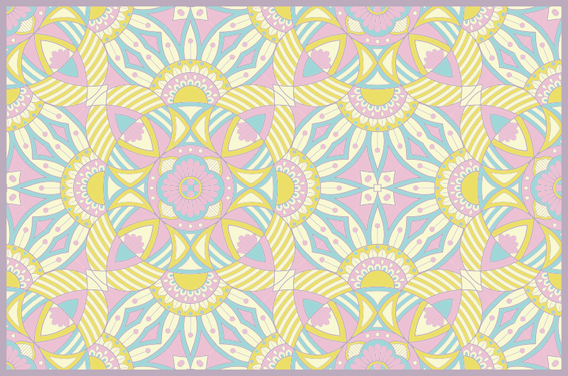 Alfombra vinilo cocina Mandala colorida - TenVinilo