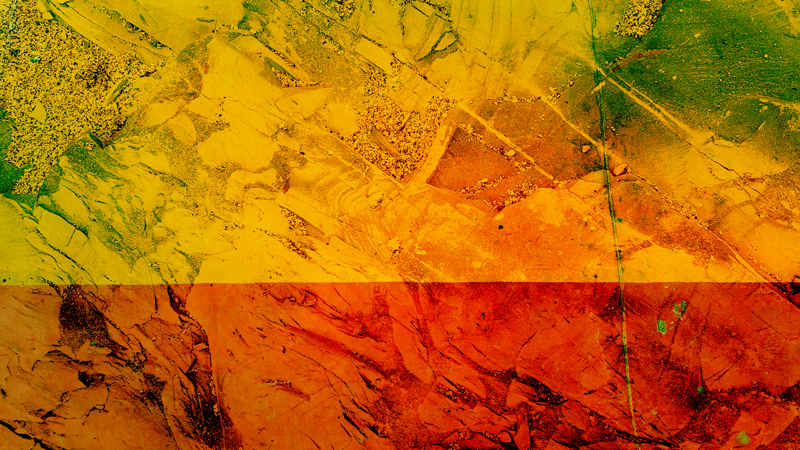 Alfombra vinílica textura capas de colores cálidos - TenVinilo