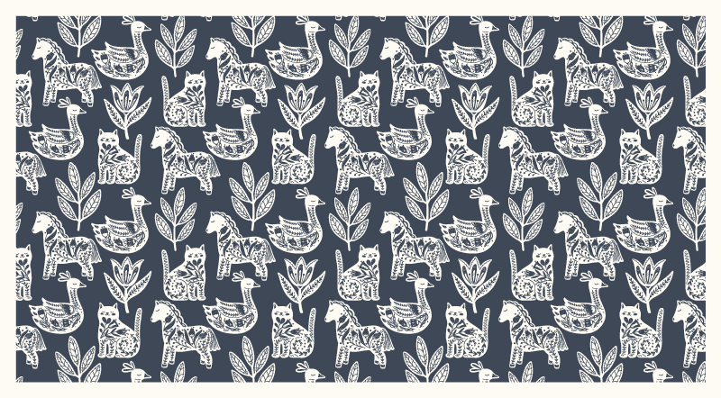 Alfombra vinílica mosaico patrón egipcio - TenVinilo