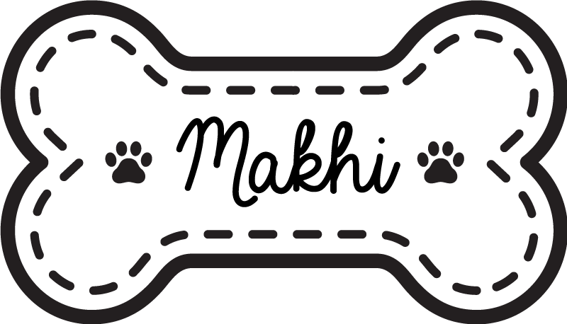 Alfombra vinílica personalizable forma de hueso de perro - TenVinilo