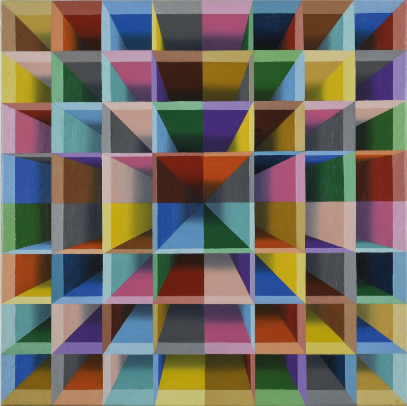 Alfombra vinílica salón geometría viva - TenVinilo