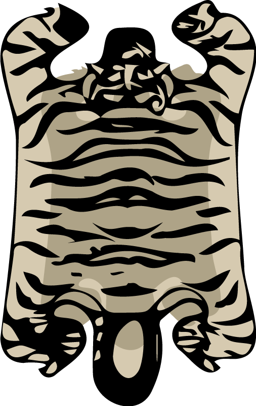 Alfombra vinílica animal print elegantes rayas de tigre - TenVinilo