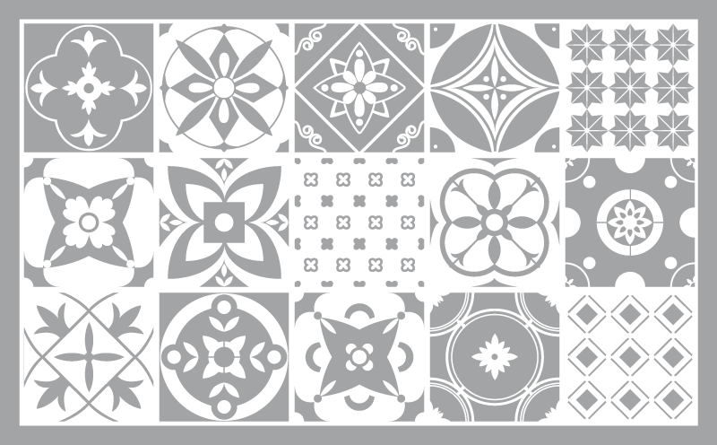 Alfombra vinílica hidráulica gris elegante - TenVinilo