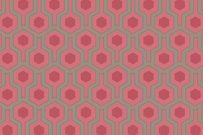 Alfombra vinílica geométrica configuración de panal - TenVinilo