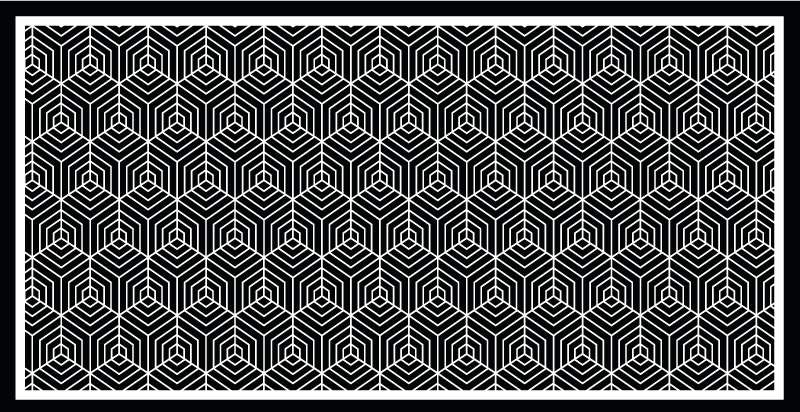 Alfombra vinílica geométrica configuración hexagonal - TenVinilo