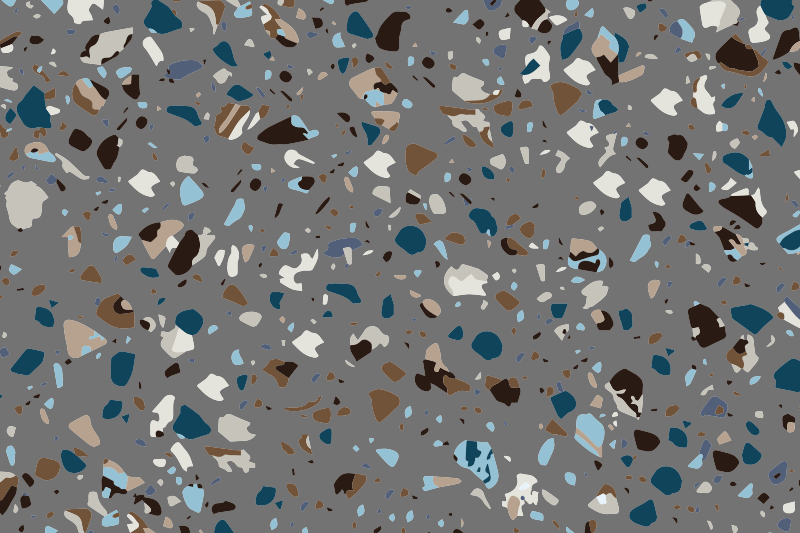 Alfombra vinílica imitación mármol terrazzo canto de piedra - TenVinilo