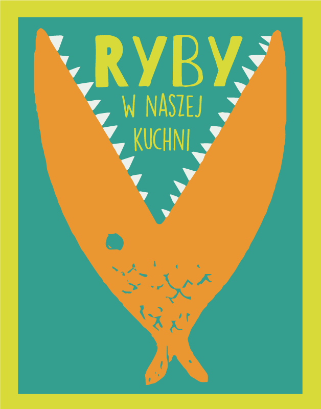 Alfombra vinílica cocina cartel de pescado - TenVinilo