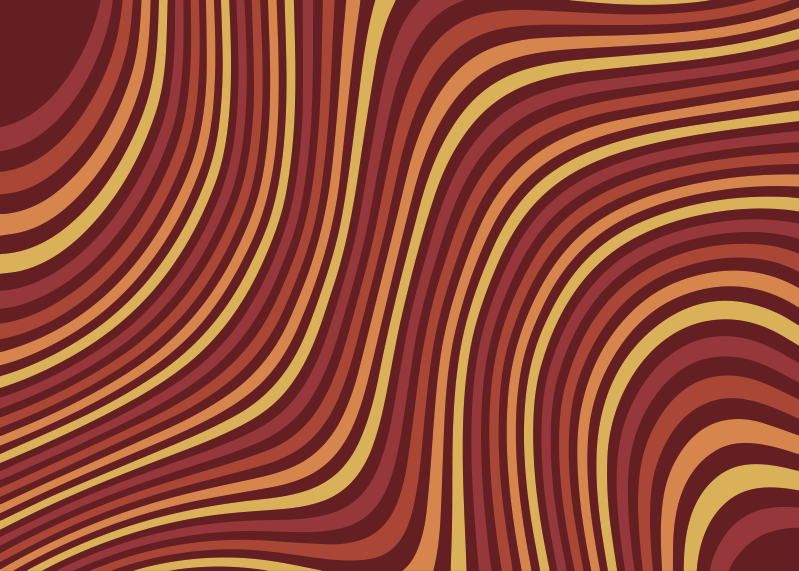 Alfombra vinílica vintage flujo de color retro ondulado - TenVinilo