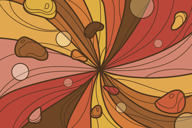 Alfombra vinílica vintage flor arremolinada - TenVinilo