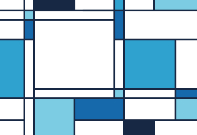 Alfombra vinílica moderna motivo geométrico azul - TenVinilo