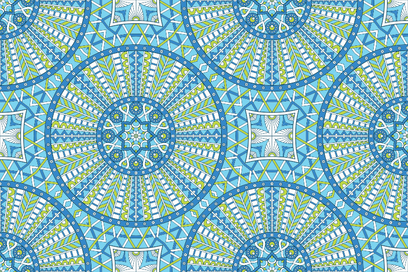 Alfombra vinílica mandala patrones geométricos elegantes - TenVinilo