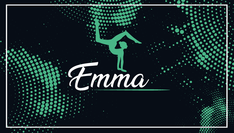 Alfombra vinílica dormitorio gimnasia con nombre - TenVinilo