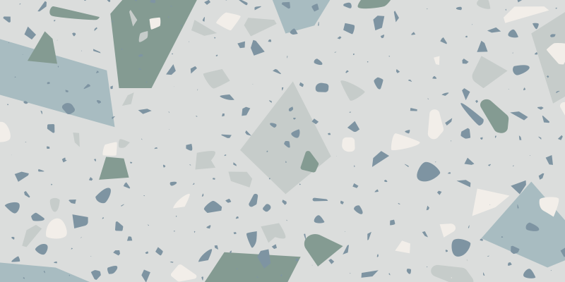 Alfombra vinílica textura Terrazo azul y blanco - TenVinilo