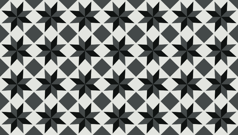 Alfombra vinílica cocina motivo de estrellas negras - TenVinilo