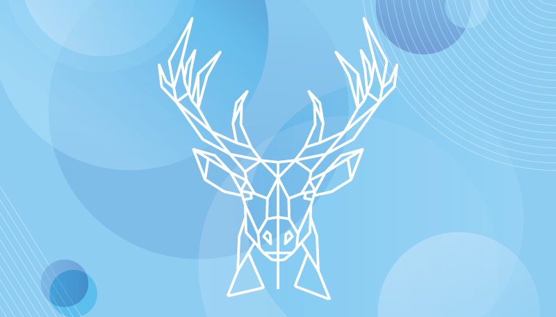 Alfombra vinílica animales cabeza de ciervo geométrica - TenVinilo