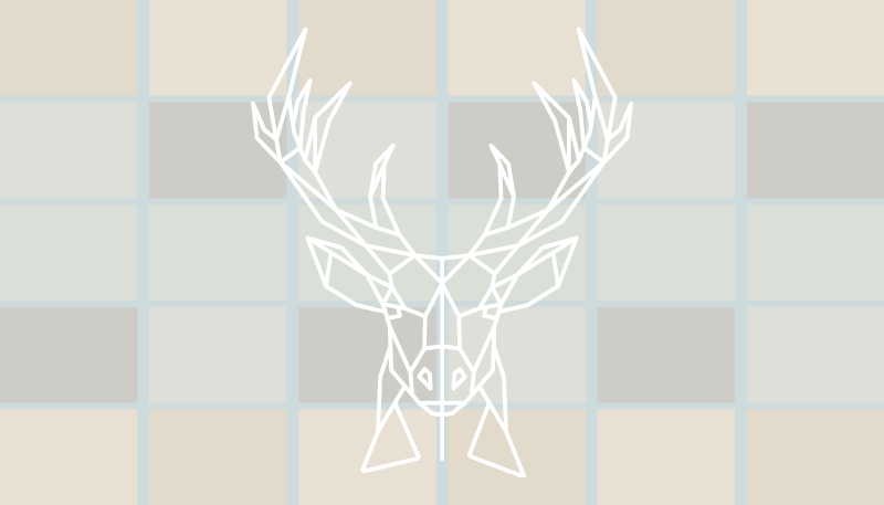 Alfombra vinílica animal print ciervo geométrico - TenVinilo