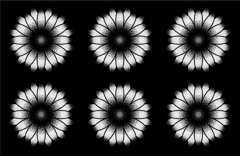 Alfombra vinílica flores inspiración en blanco y negro - TenVinilo