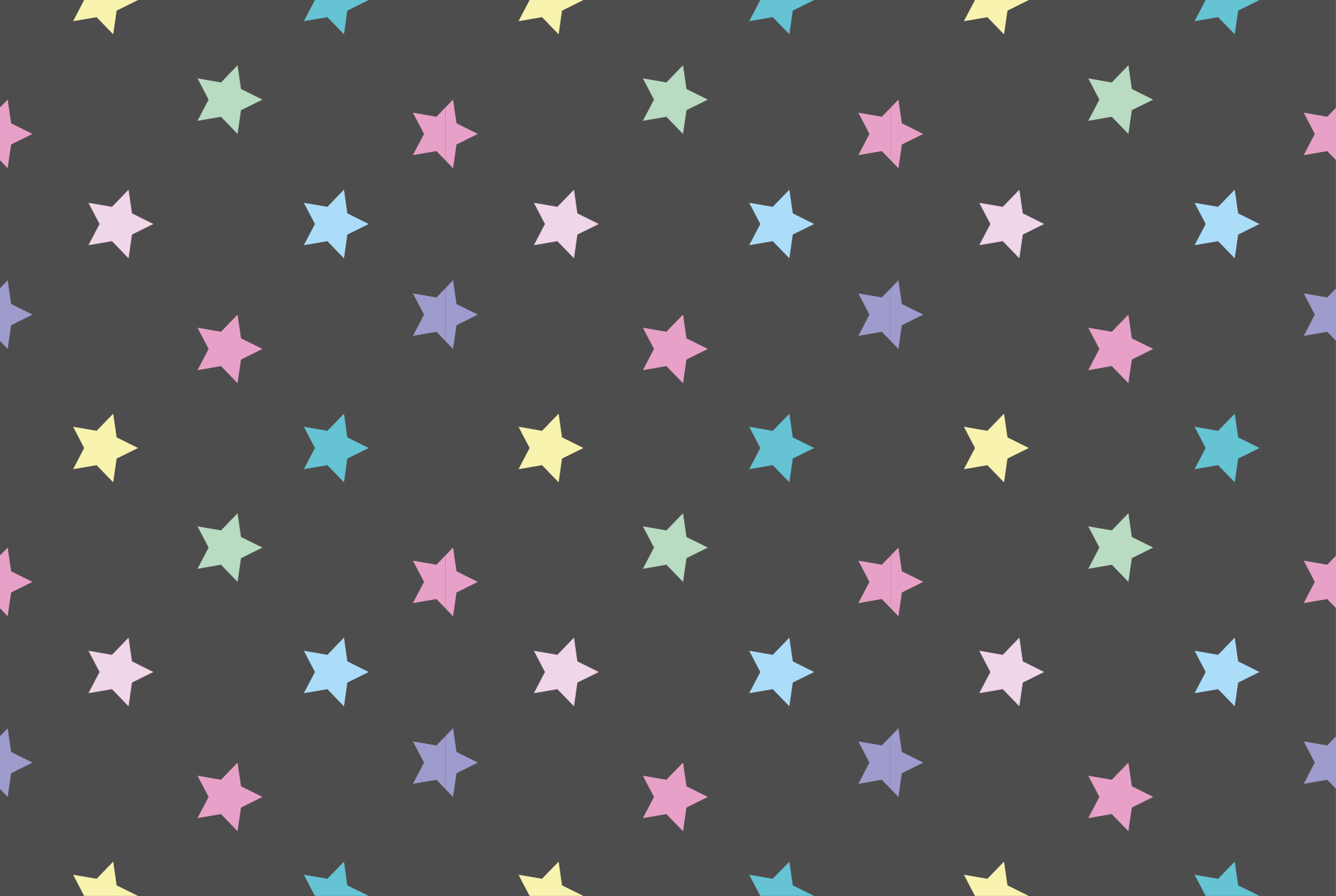 Alfombra vinílica dormitorio Estrellas de colores sobre un fondo  - TenVinilo