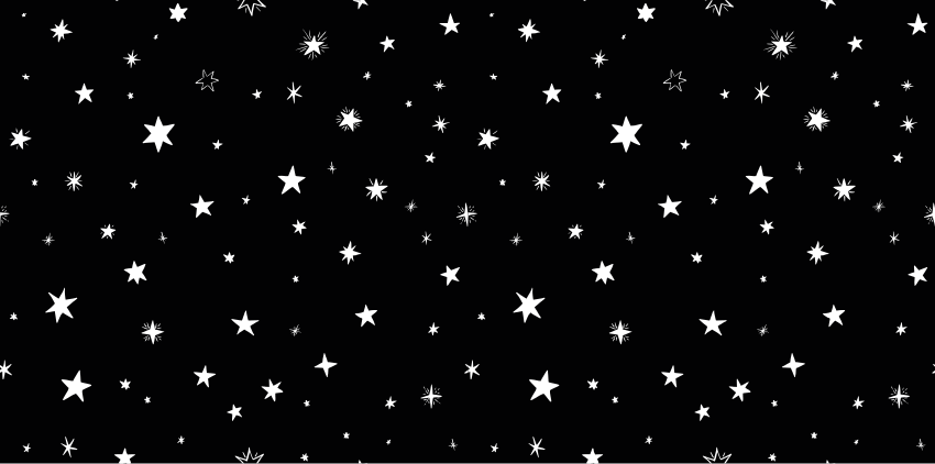 Alfombra de vinilo geométrica Patrones de estrellas en blanco y n - TenVinilo