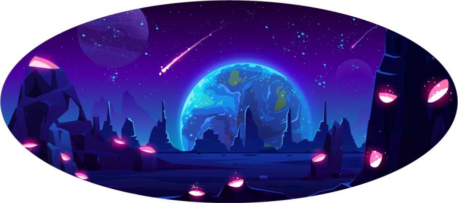 Alfombra vinílica estrellas aventura galáctica - TenVinilo