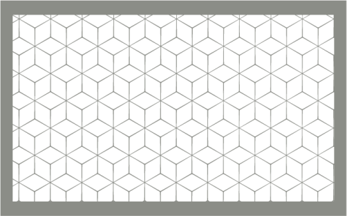 Alfombra vinílica geométrica diseño hexagonal - TenVinilo