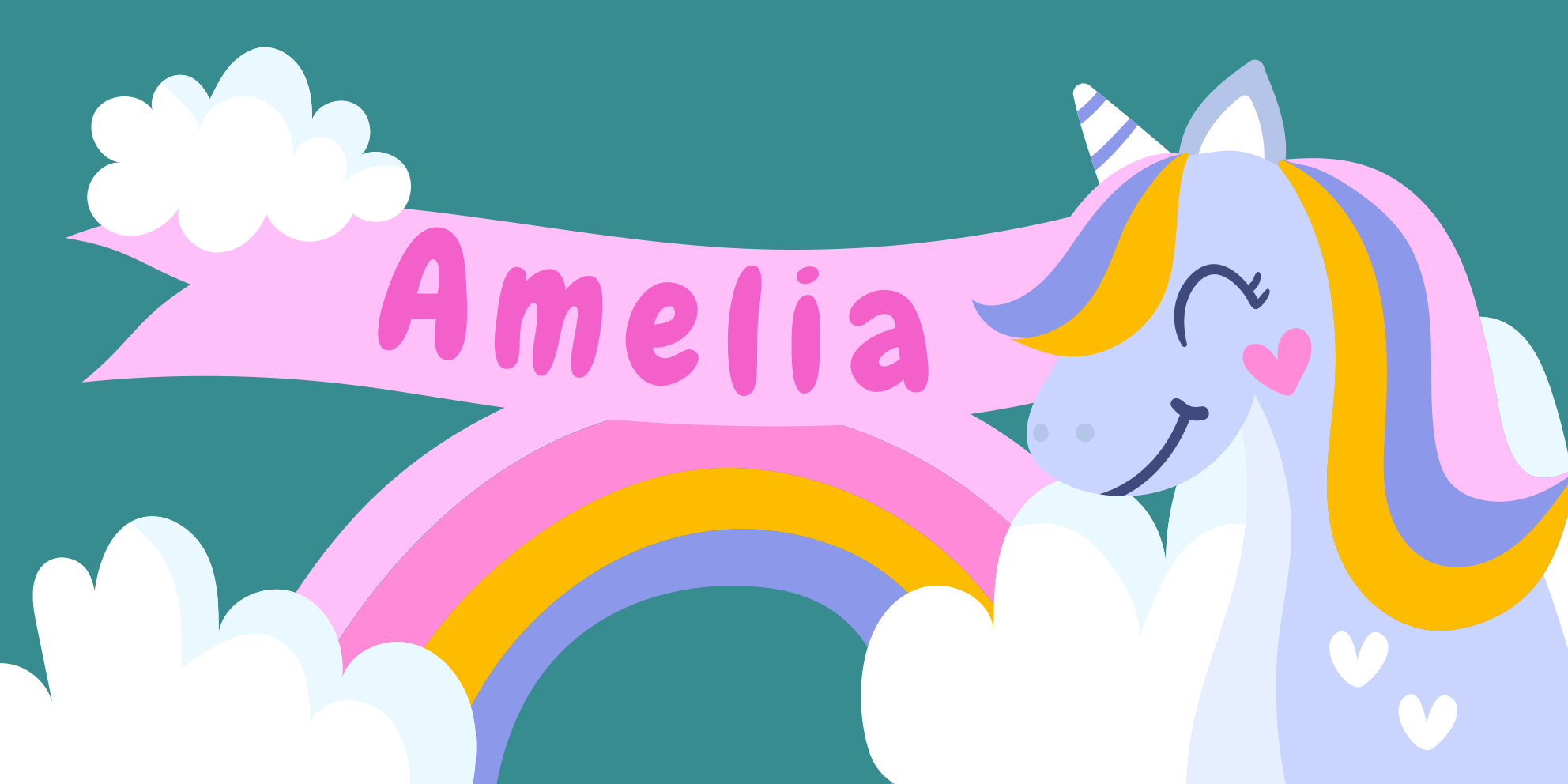 Alfombra vinílica infantil disfraz de unicornio arcoíris - TenVinilo