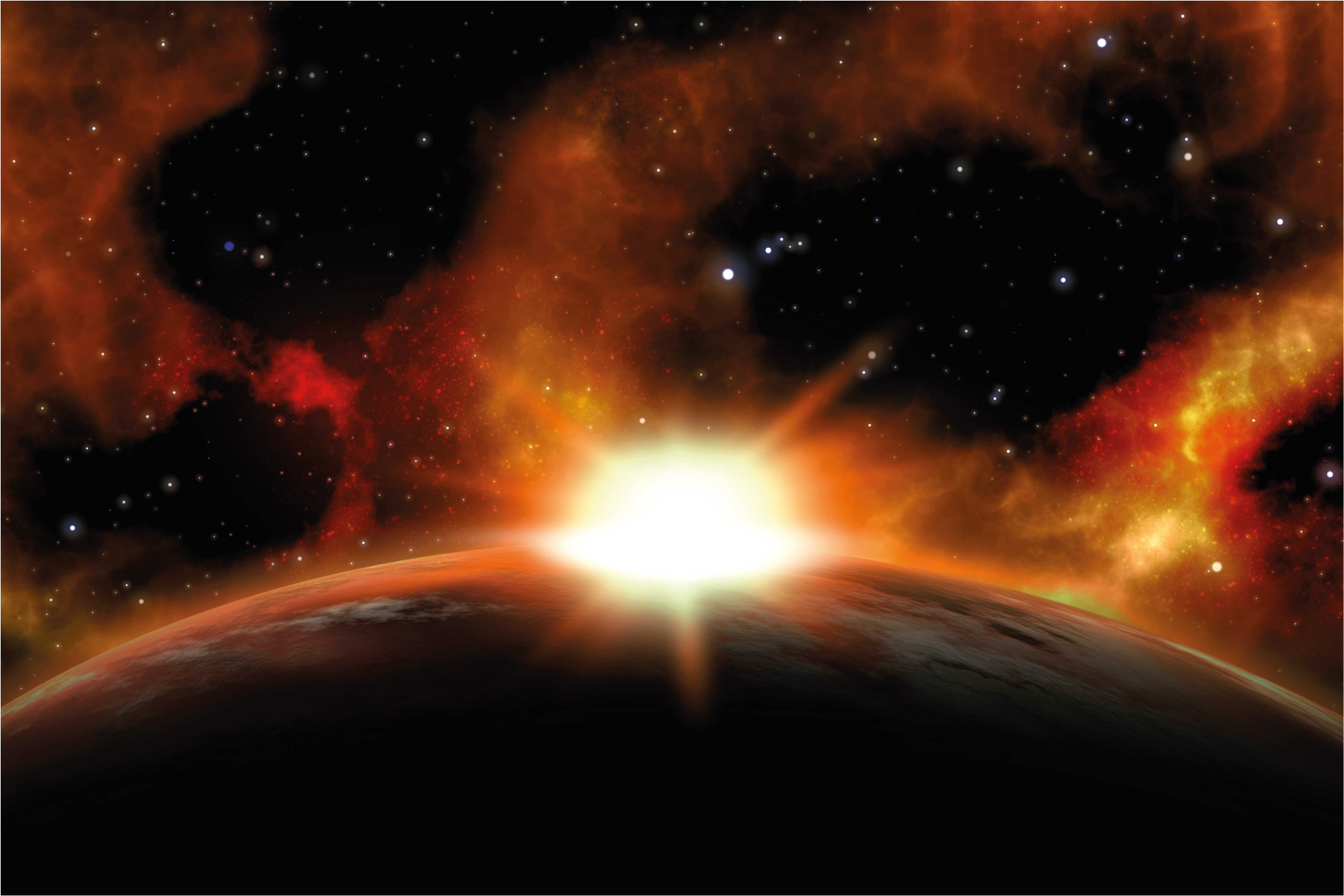 Alfombra vinílica estrellas brillo del amanecer celestial - TenVinilo