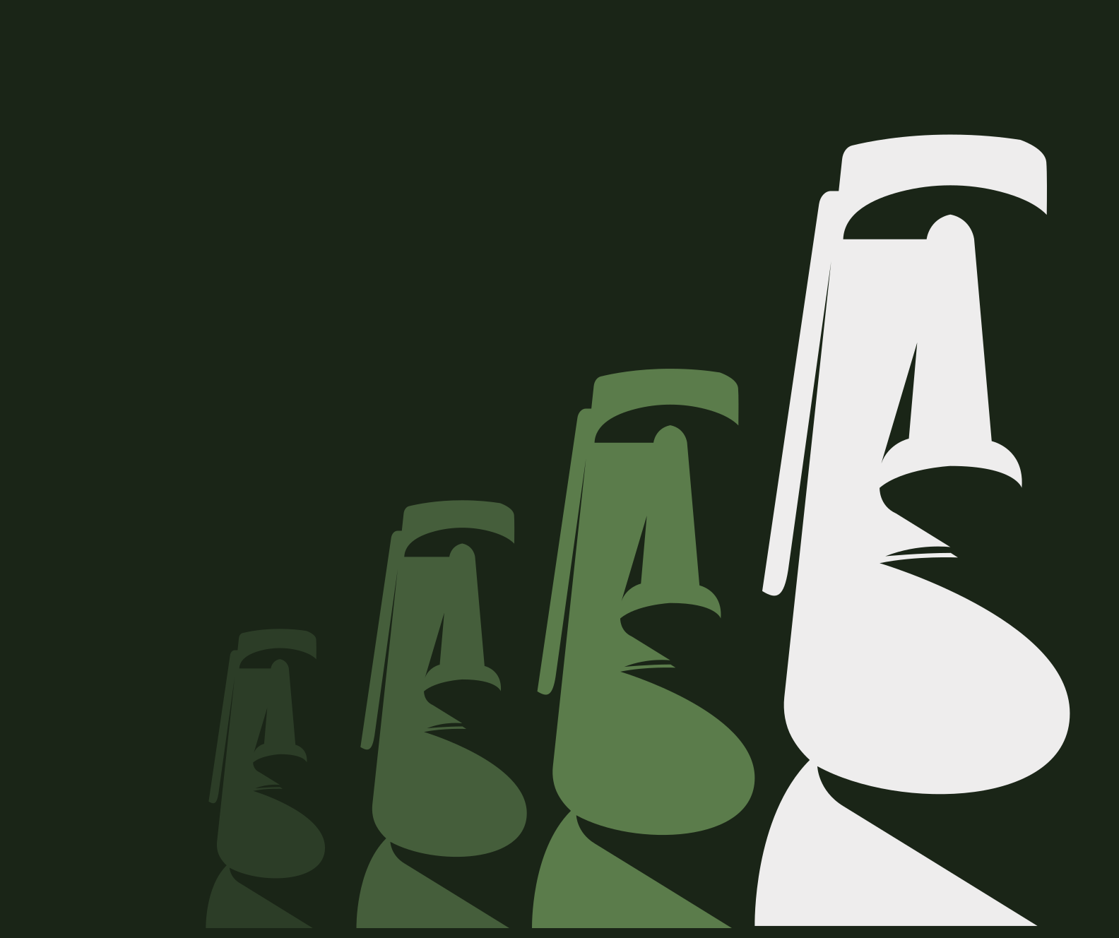 Alfombra vinílica dormitorio Isla de pascua de chile en verde - TenVinilo