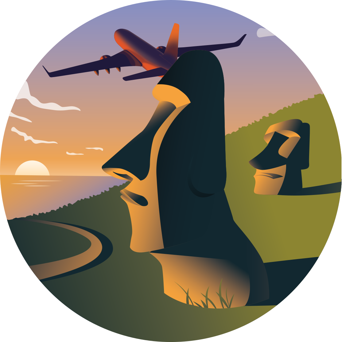 Fly to chile nature alfombra de vinilo - TenVinilo