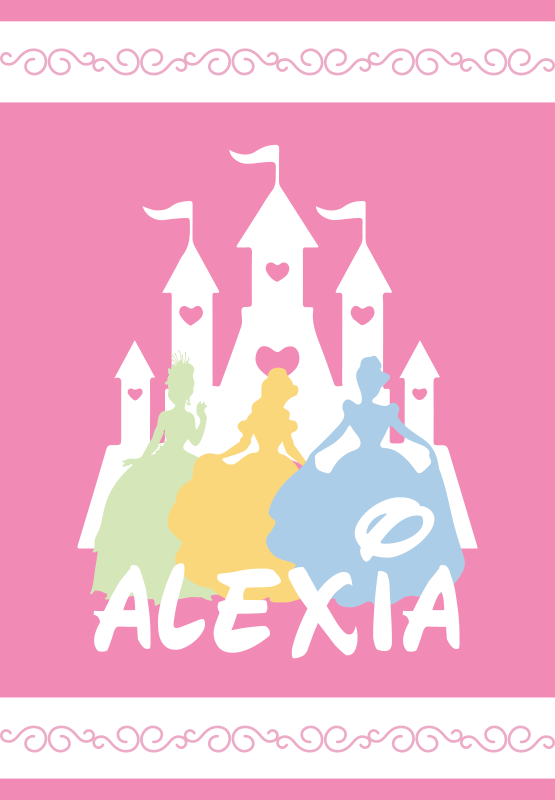 Alfombra vinílica personalizable castillo de cuento de hadas - TenVinilo